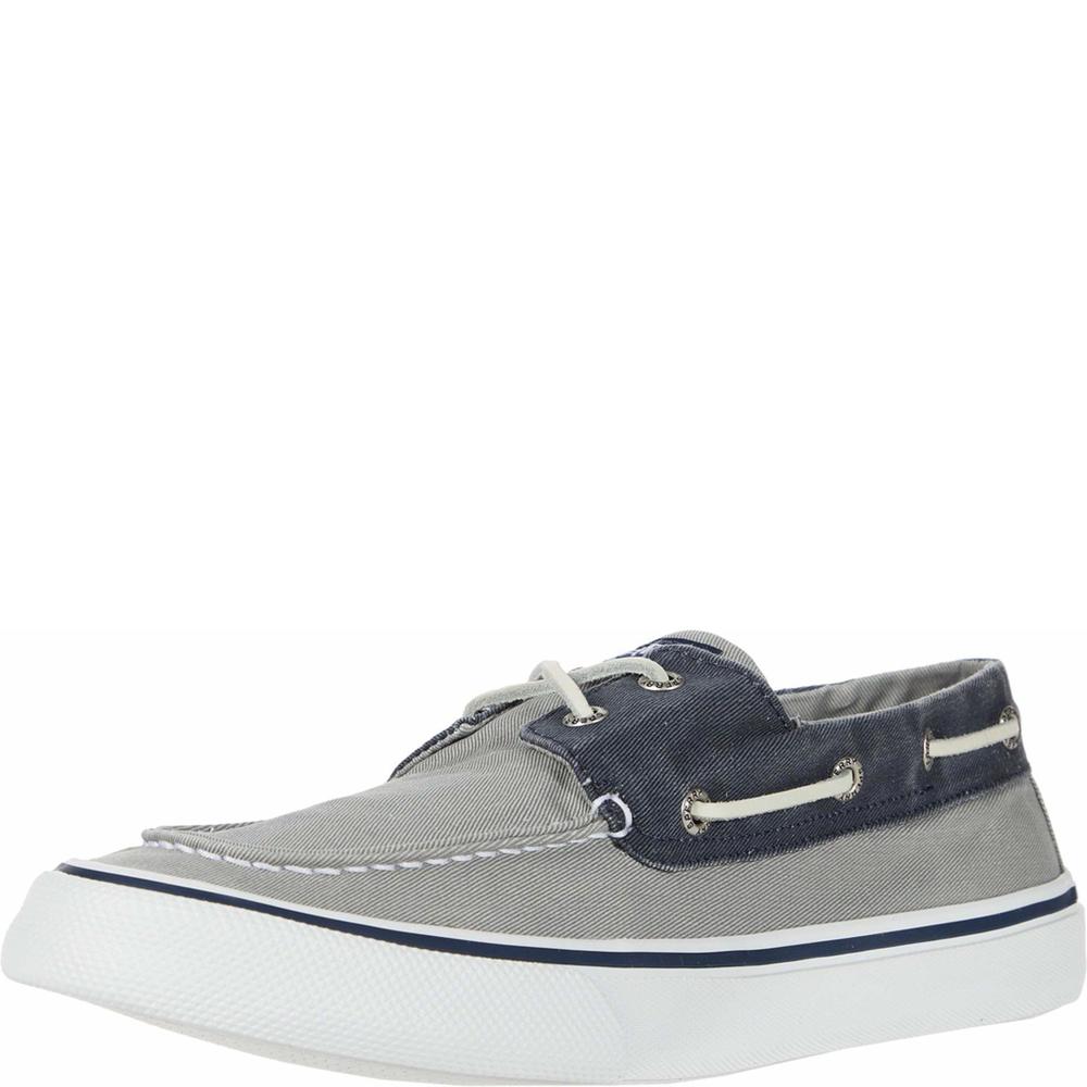 SPERRY MEN'S BAHAMA II BOAT SHOE, SW GREY/NAVY, 10.5 M US